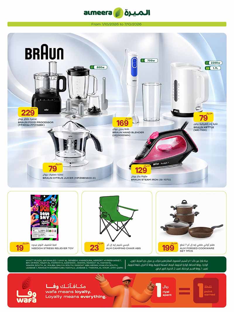 Al Meera Qatar offers — Al Meera WEEKLY OFFERS on EVERYDAY ESSENTIALS, ELECTRONICS and more (Electronics), flyer page 15 of 15