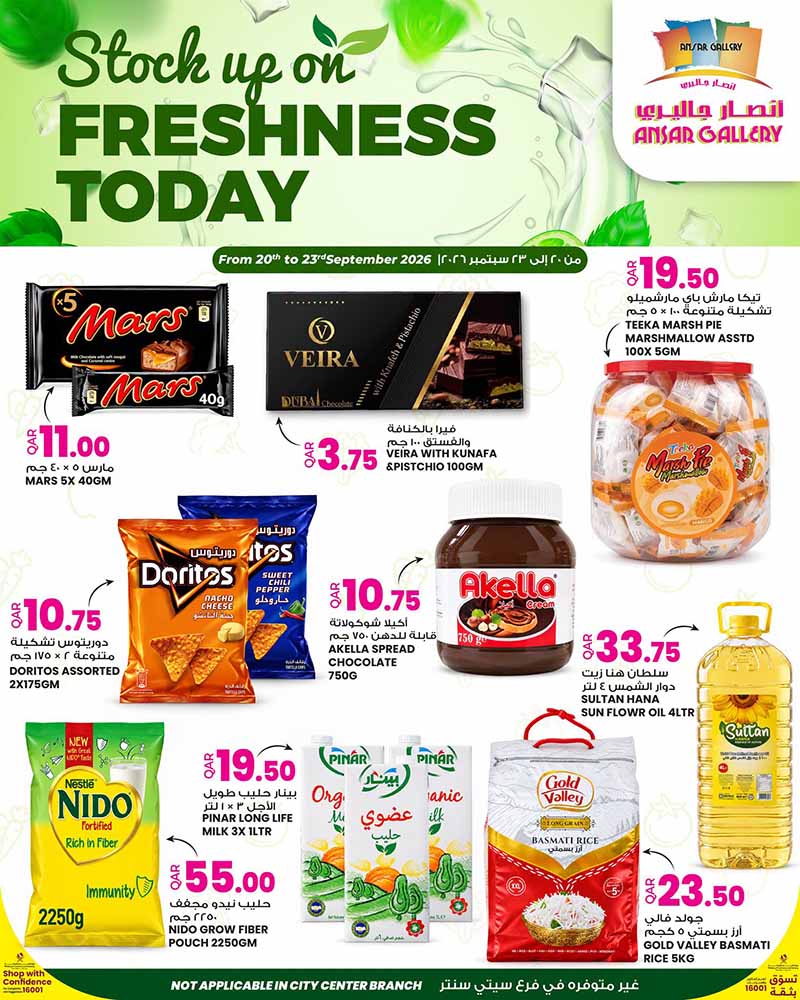 Ansar Gallery Qatar offers — Ansar Gallery FRESHNESS TODAY (Groceries), flyer page 4 of 4