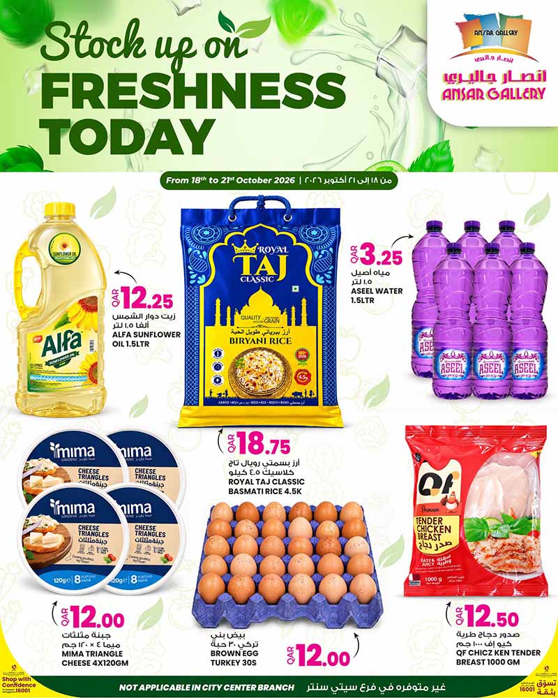 Ansar Gallery Qatar offers — Ansar Gallery FRESHNESS TODAY (Groceries), flyer page 3 of 3
