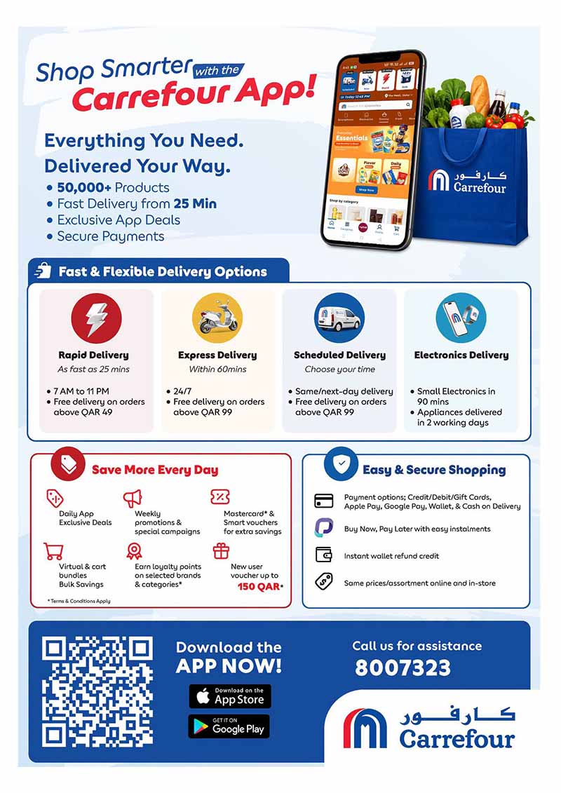 Carrefour Qatar Qatar offers — Carrefour Hypermarket FRIDAY DEALS on ELECTRONICS, TECH, GROCERY and more (Electronics, Groceries), flyer page 30 of 31