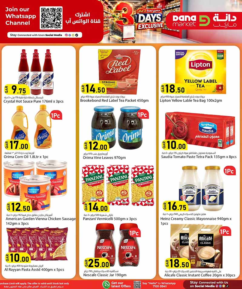Dana Market Qatar offers — Dana Market 3 DAYS EXCLUSIVE OFFERS (Groceries), flyer page 8 of 18