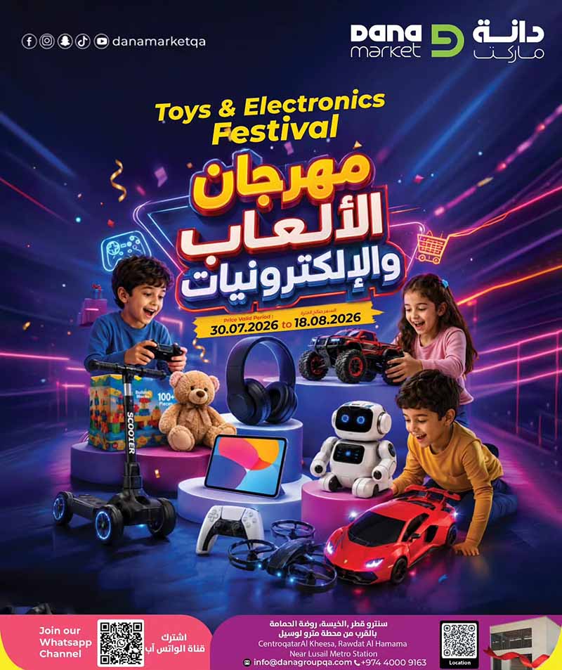 Dana Market TOYS & ELECTRONICS FESTIVAL flyer