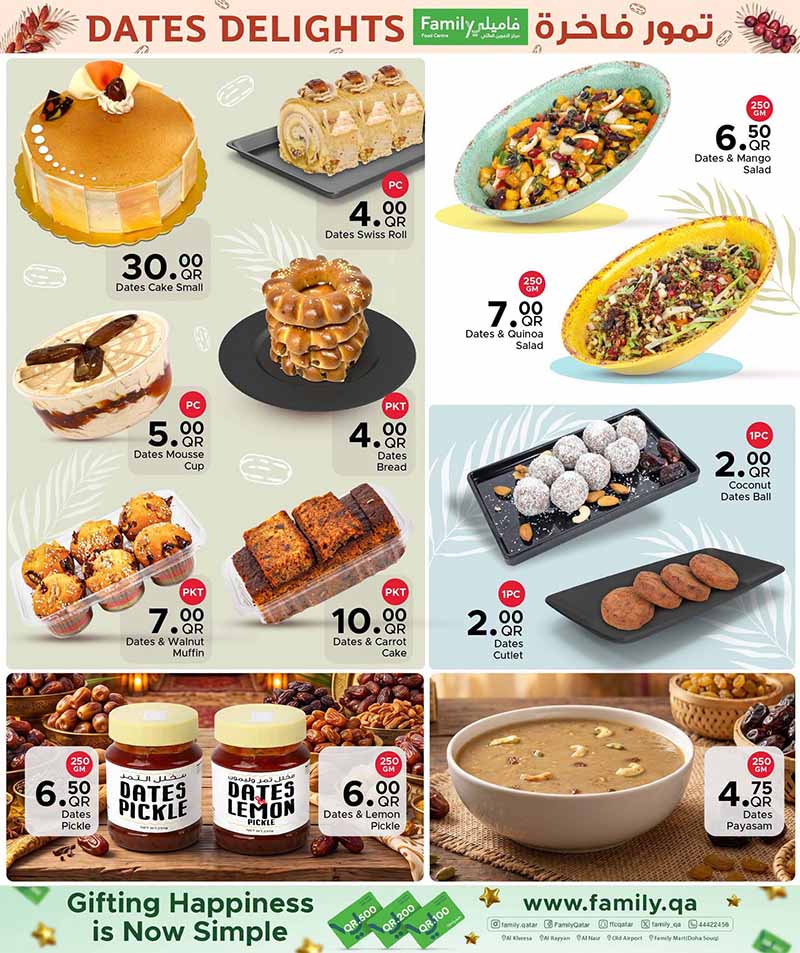 Family Food Center Qatar offers — Family Food Centre DATES DELIGHTS (Groceries), flyer page 3 of 4