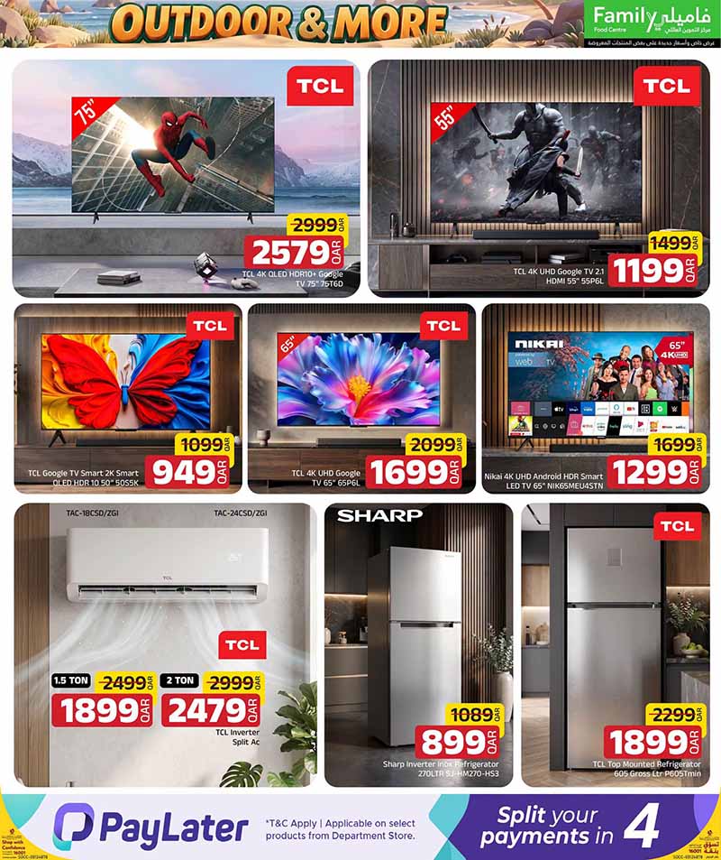 Family Food Center Qatar offers — Family Food Centre OUTDOOR OFFERS, ELECTRONICS, TECH DEALS and more (Electronics, Groceries), flyer page 15 of 65