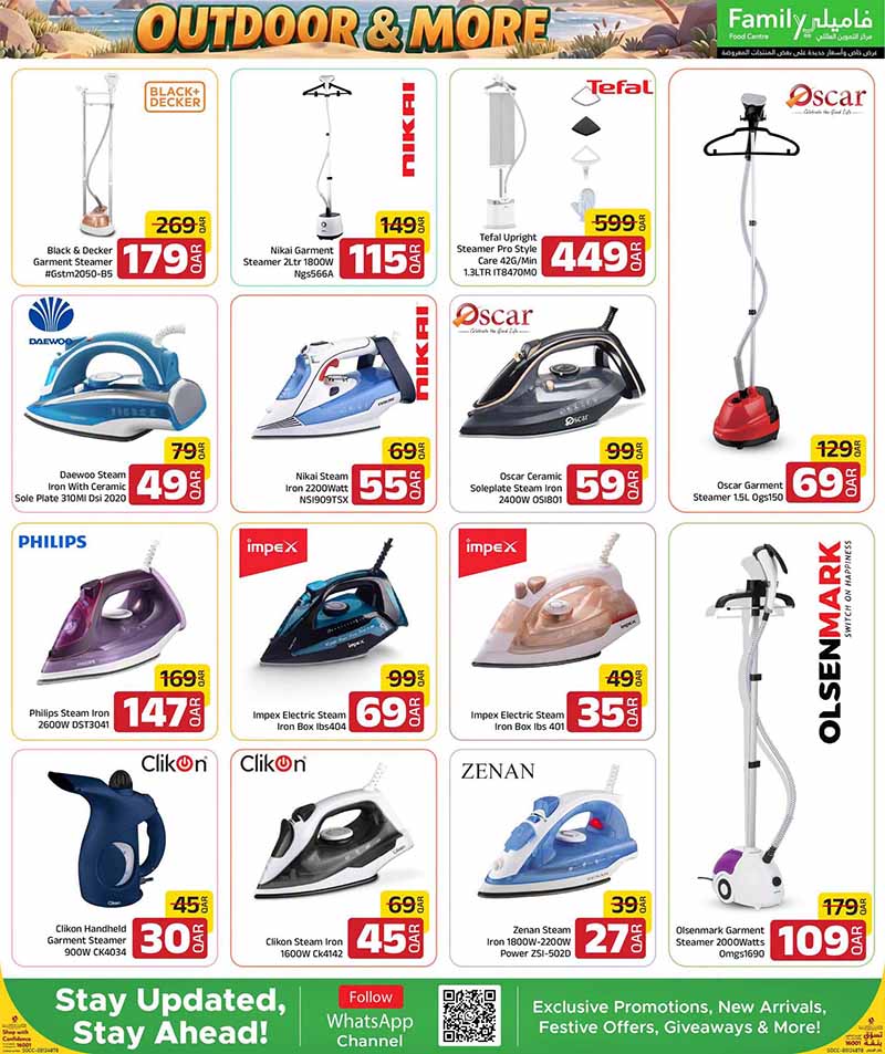 Family Food Center Qatar offers — Family Food Centre OUTDOOR OFFERS, ELECTRONICS, TECH DEALS and more (Electronics, Groceries), flyer page 22 of 65