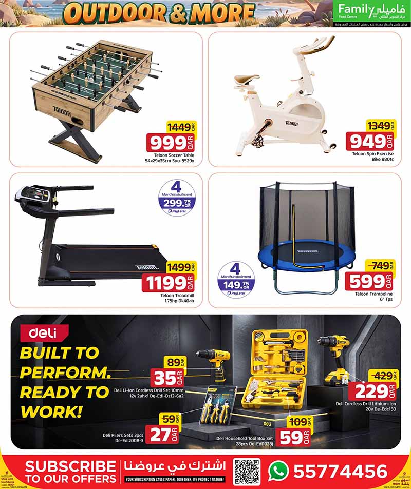 Family Food Center Qatar offers — Family Food Centre OUTDOOR OFFERS, ELECTRONICS, TECH DEALS and more (Electronics, Groceries), flyer page 28 of 65
