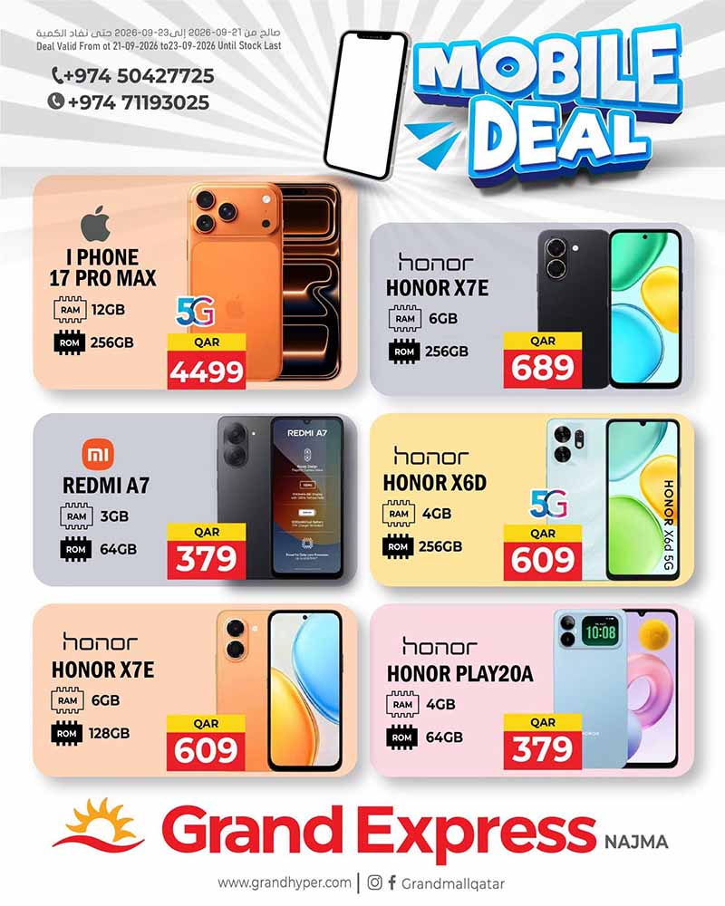 Grand Express Najma MOBILE DEALS, FRESH DEALS flyer