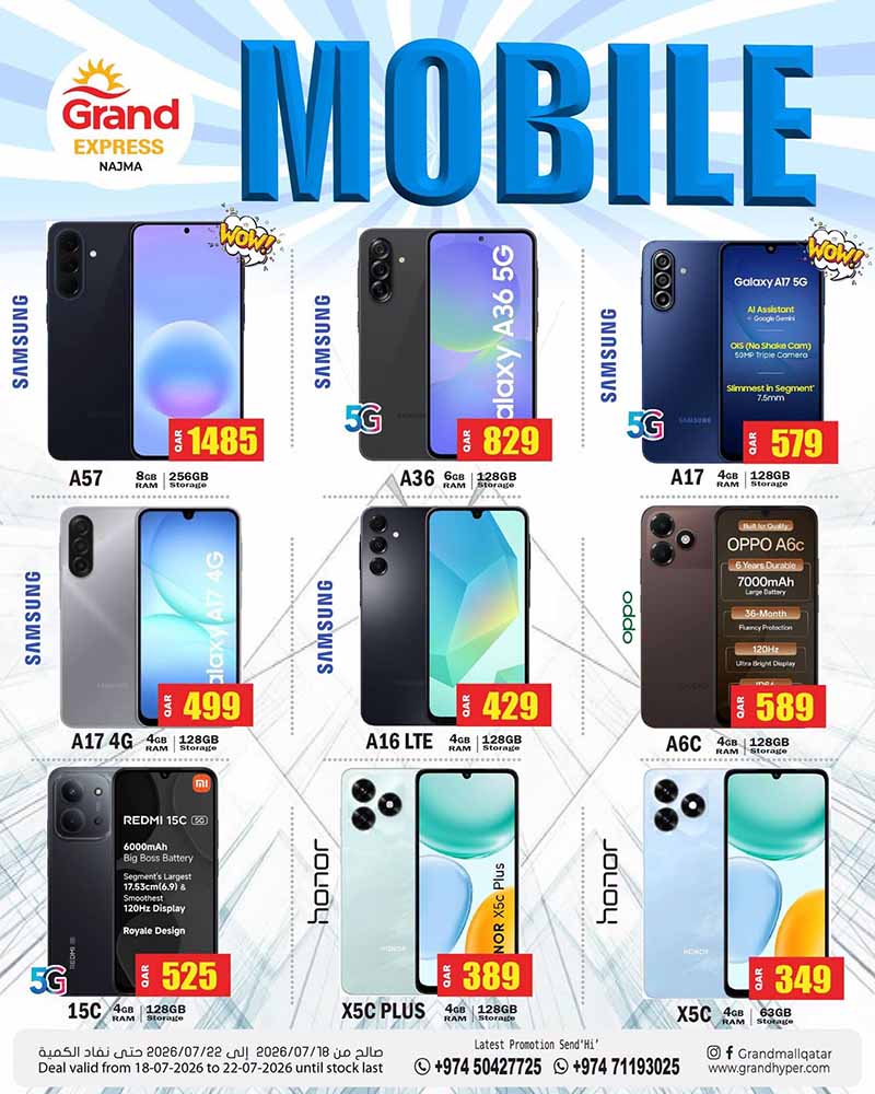 Grand Express Najma MOBILE DEALS flyer