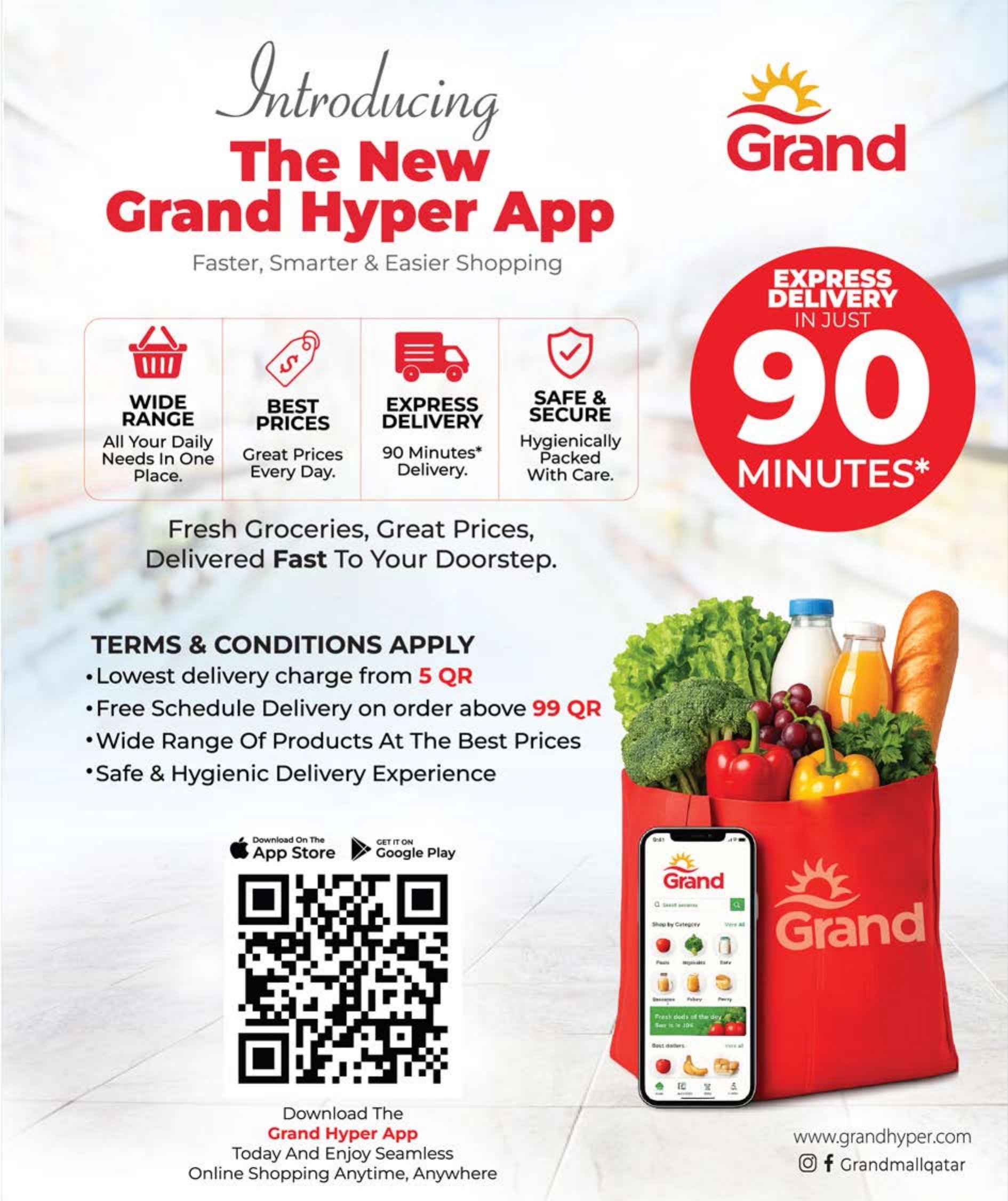 Grand Hyper Qatar offers — Grand Hypermarket ANNIVERSARY OFFERS on EVERYDAY ESSENTIALS, ELECTRONICS and MOBILE PHONES (Electronics, Groceries), flyer page 38 of 38