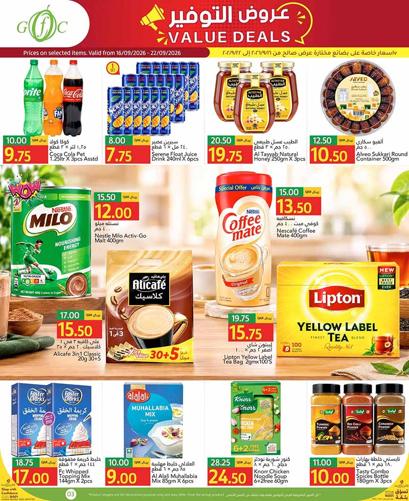 Gulf Food Center Qatar offers — Gulf Food Center VALUE DEALS (Groceries, Sports), flyer page 3 of 18