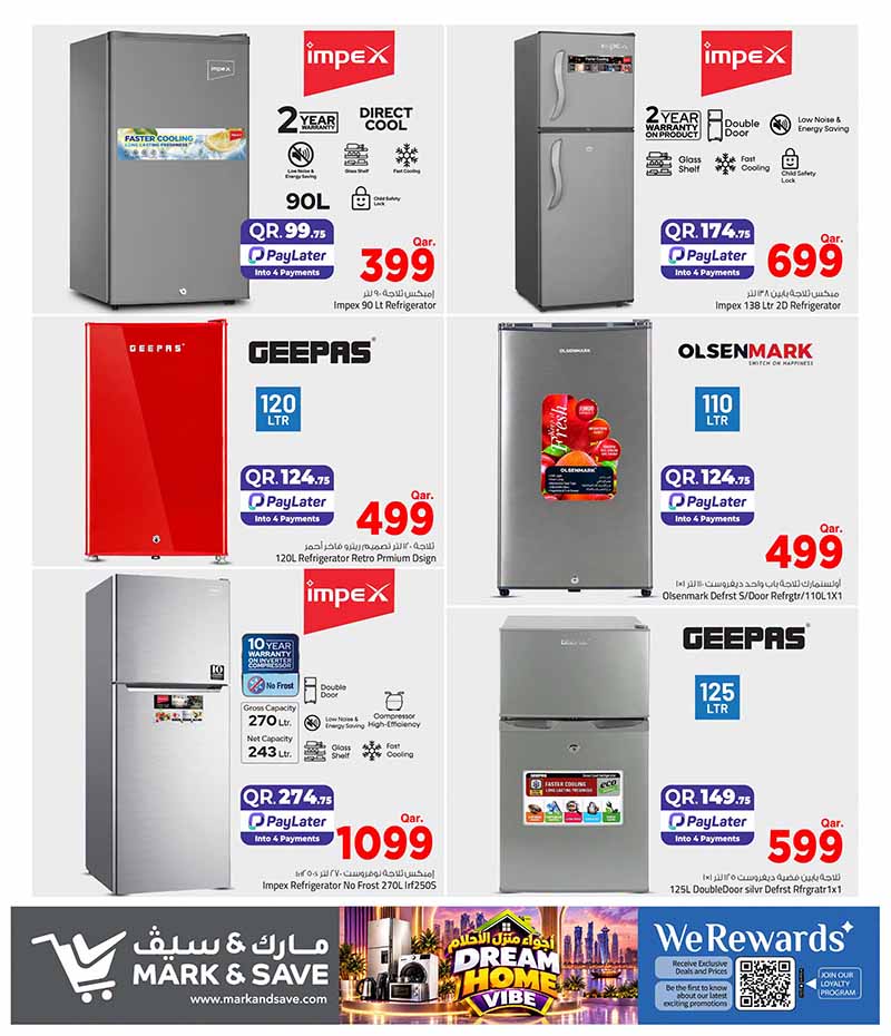 Mark & Save Hyperstore Qatar offers — Mark and Save Hyperstore DREAM HOME VIBE OFFERS on HOUSEHOLD ELECTRONICS and more (Electronics, Groceries), flyer page 7 of 12