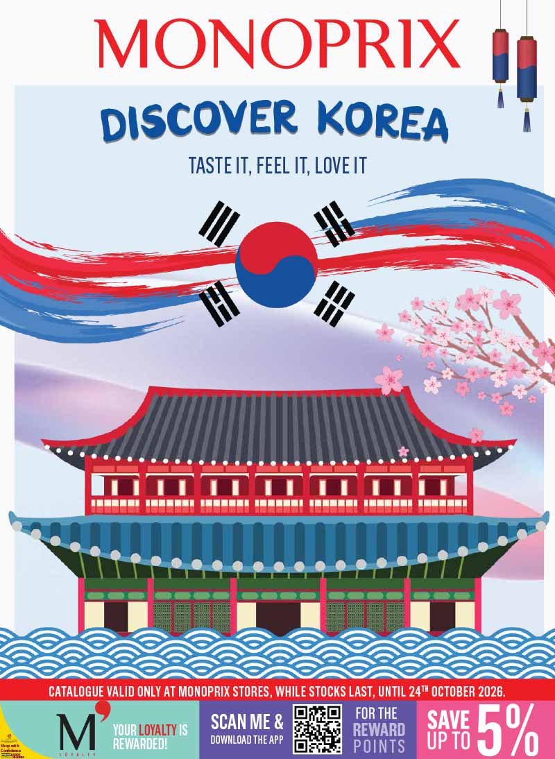 Monoprix Qatar offers — Monoprix Qatar DISCOVER KOREA (Groceries), flyer page 1 of 14