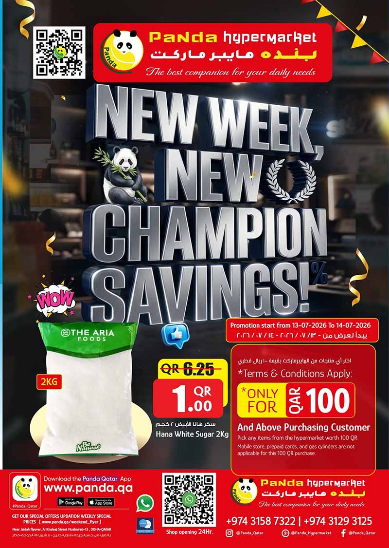 Panda Hypermarket NEW WEEK NEW CHAMPIONS flyer