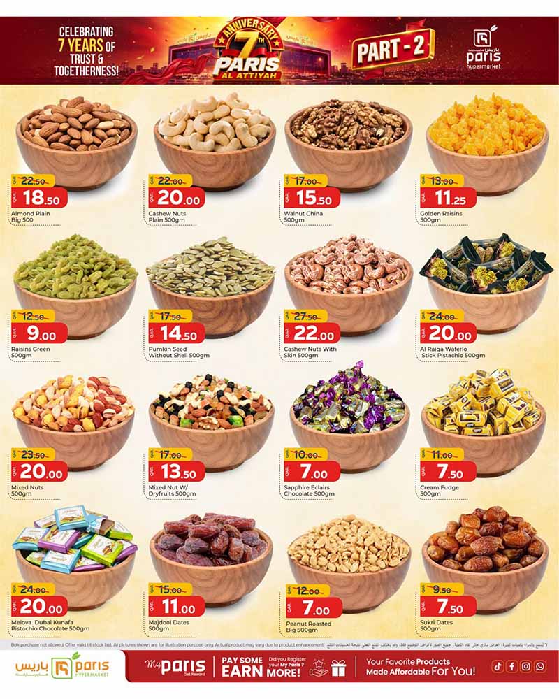 Paris Hypermarket Qatar offers — Paris Hypermarket Al-Attiyah 7TH ANNIVERSARY PART 2 (Groceries, Beauty), flyer page 3 of 12