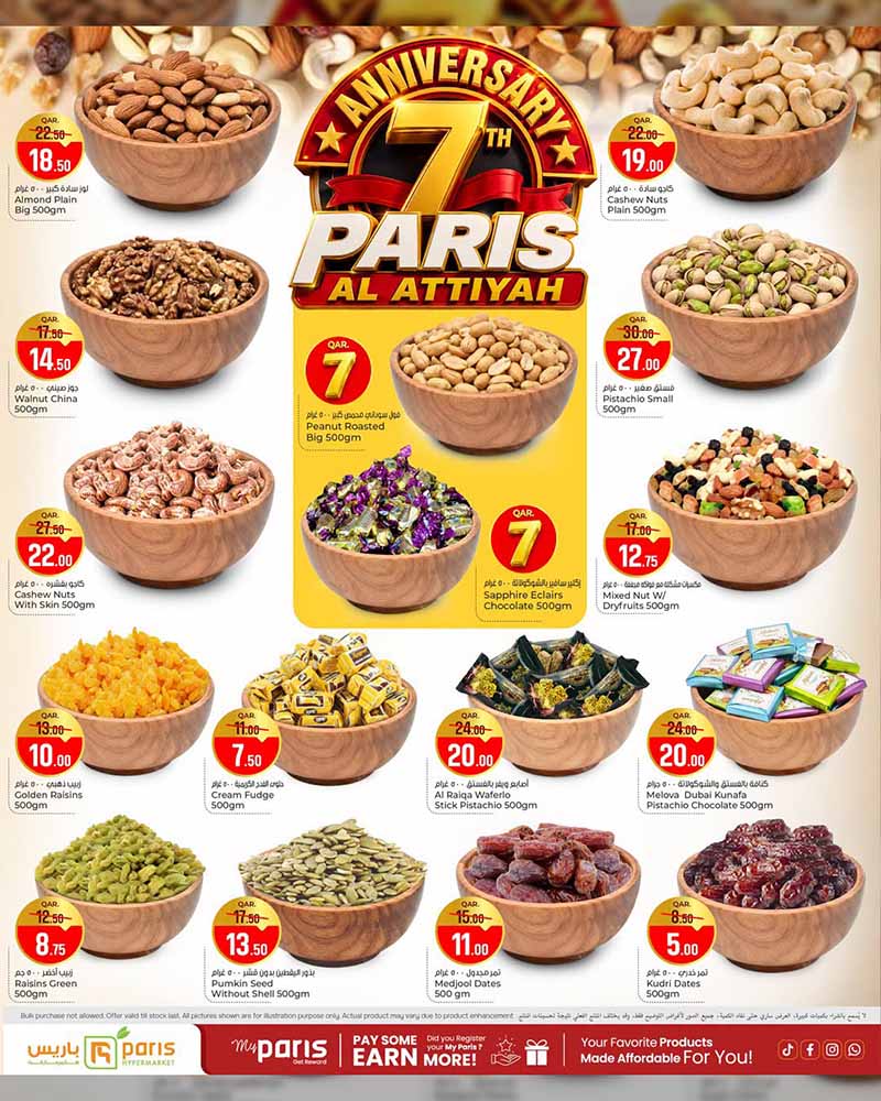 Paris Hypermarket Qatar offers — Paris Hypermarket Al-Attiyah 7th YEAR ANNIVERSARY (Fashion, Beauty, Electronics, Groceries), flyer page 12 of 26