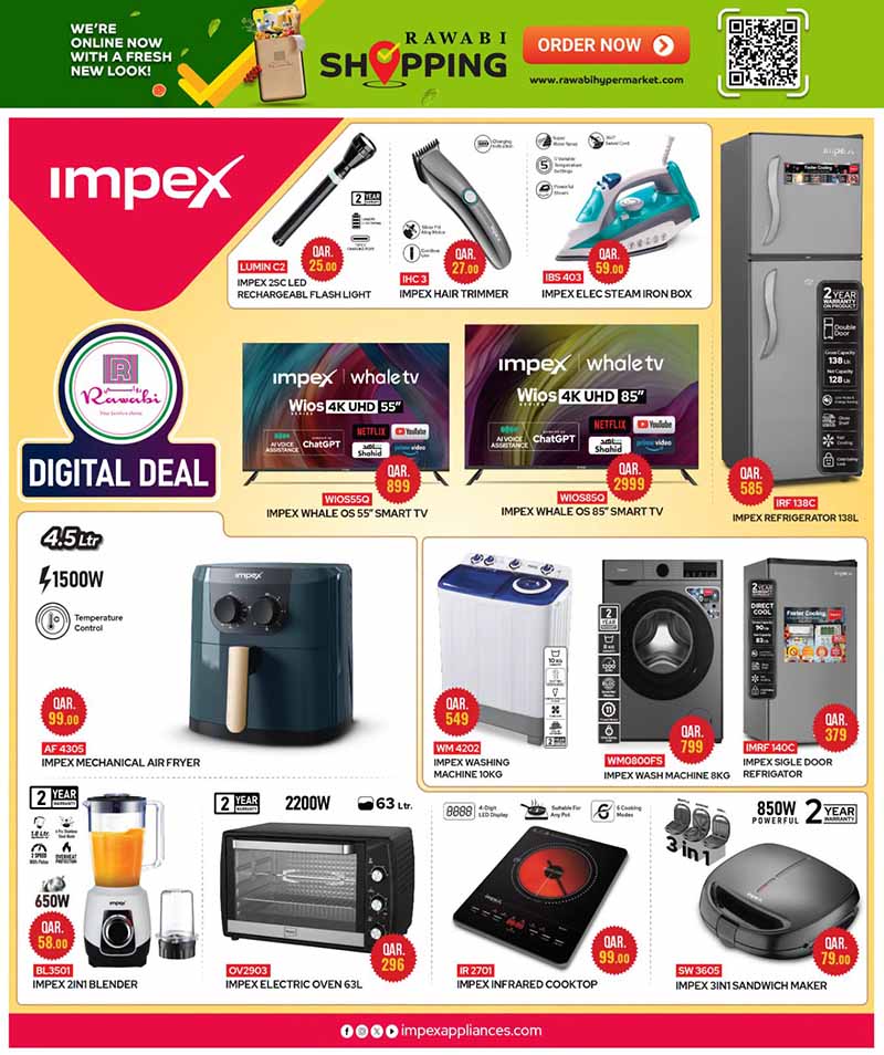 Al Rawabi Qatar offers — Rawabi Hypermarket DIGITAL DELIGHTS on ELECTRONICS, TECH DEALS and more (Electronics, Groceries), flyer page 4 of 8