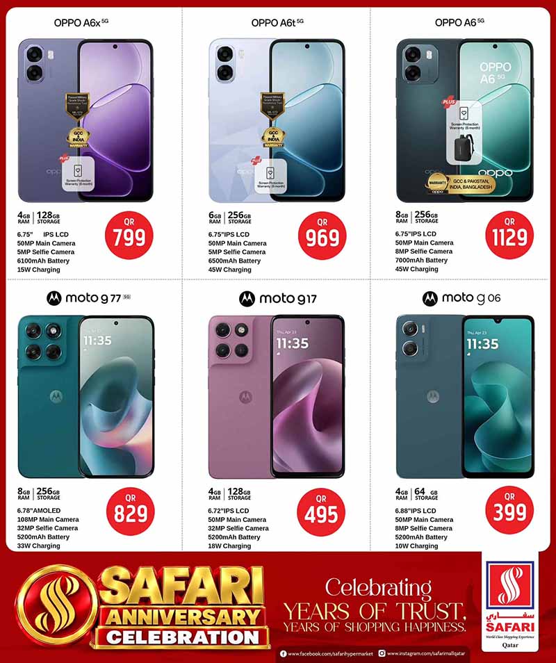 Safari Hypermarket Qatar offers — Safari Hypermarket ANNIVERSARY CELEBRATION DEALS on EVERYDAY ESSENTIAL, TECH and DIGI DEALS and more (Electronics, Groceries), flyer page 35 of 36