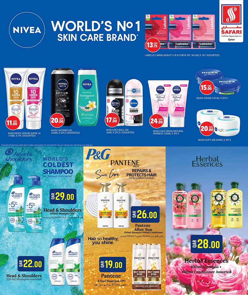 Safari Hypermarket Qatar offers — Safari Hypermarket HEALTH & BEAUTY OFFERS and more (Beauty, Groceries), flyer page 7 of 18