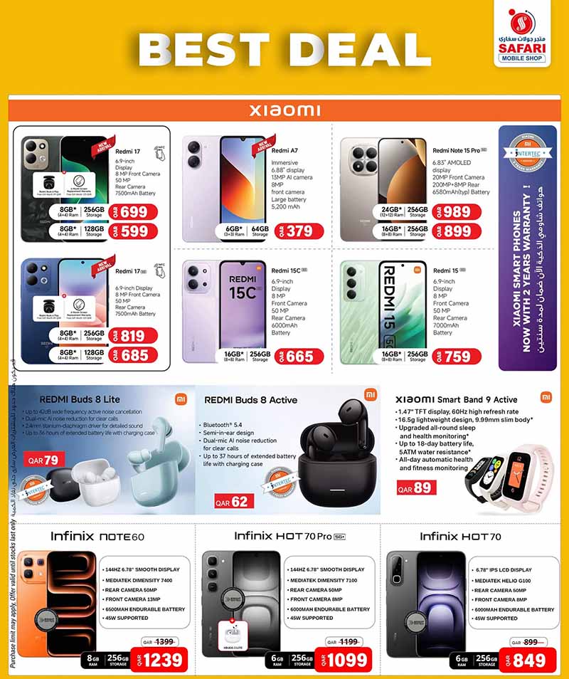 Safari Hypermarket Qatar offers — Safari Hypermarket Mobile Shop BEST DEAL (Electronics, Fashion, Beauty), flyer page 4 of 6