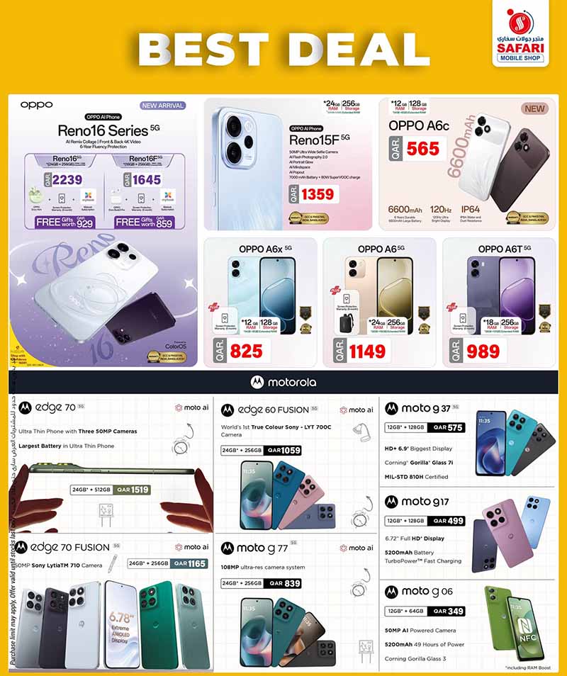 Safari Hypermarket Qatar offers — Safari Hypermarket Mobile Shop BEST DEAL (Electronics, Fashion, Beauty), flyer page 5 of 6