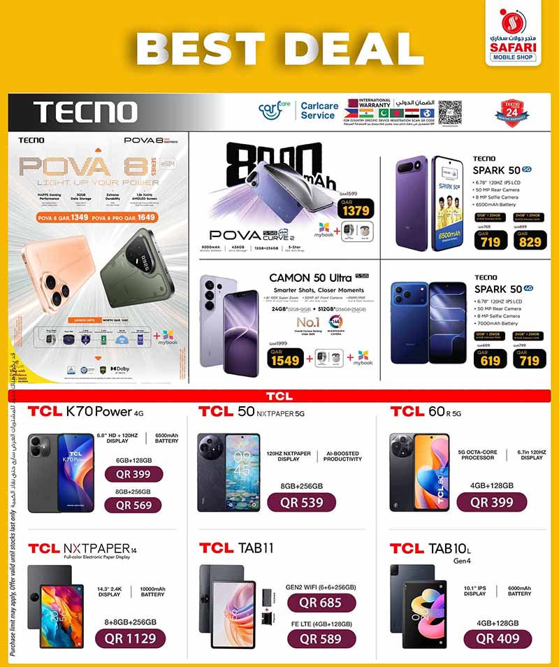 Safari Hypermarket Qatar offers — Safari Hypermarket Mobile Shop BEST DEAL (Electronics, Fashion, Beauty), flyer page 6 of 6