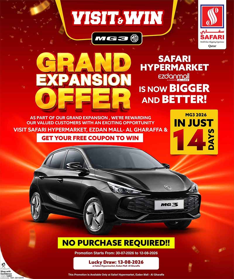 Safari Hypermarket Qatar offers — Safari Hypermarket QR 1 TO 9 MASSIVE DEALS (Electronics, Beauty, Groceries), flyer page 32 of 32