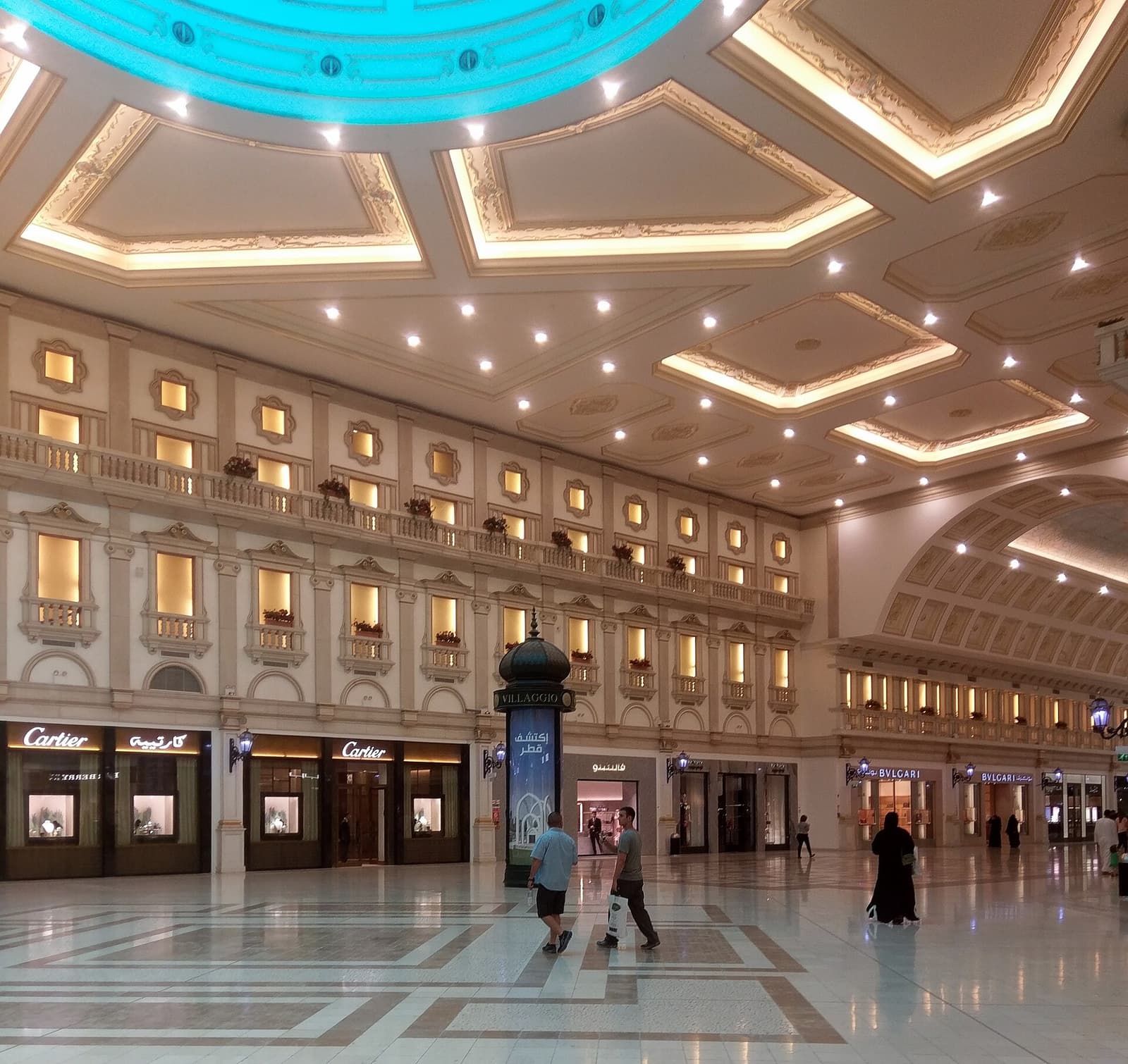 Interior of a Qatar shopping mall