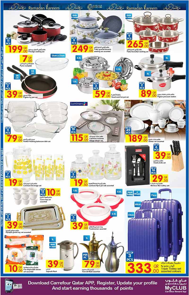 kitchenware and travel bags
